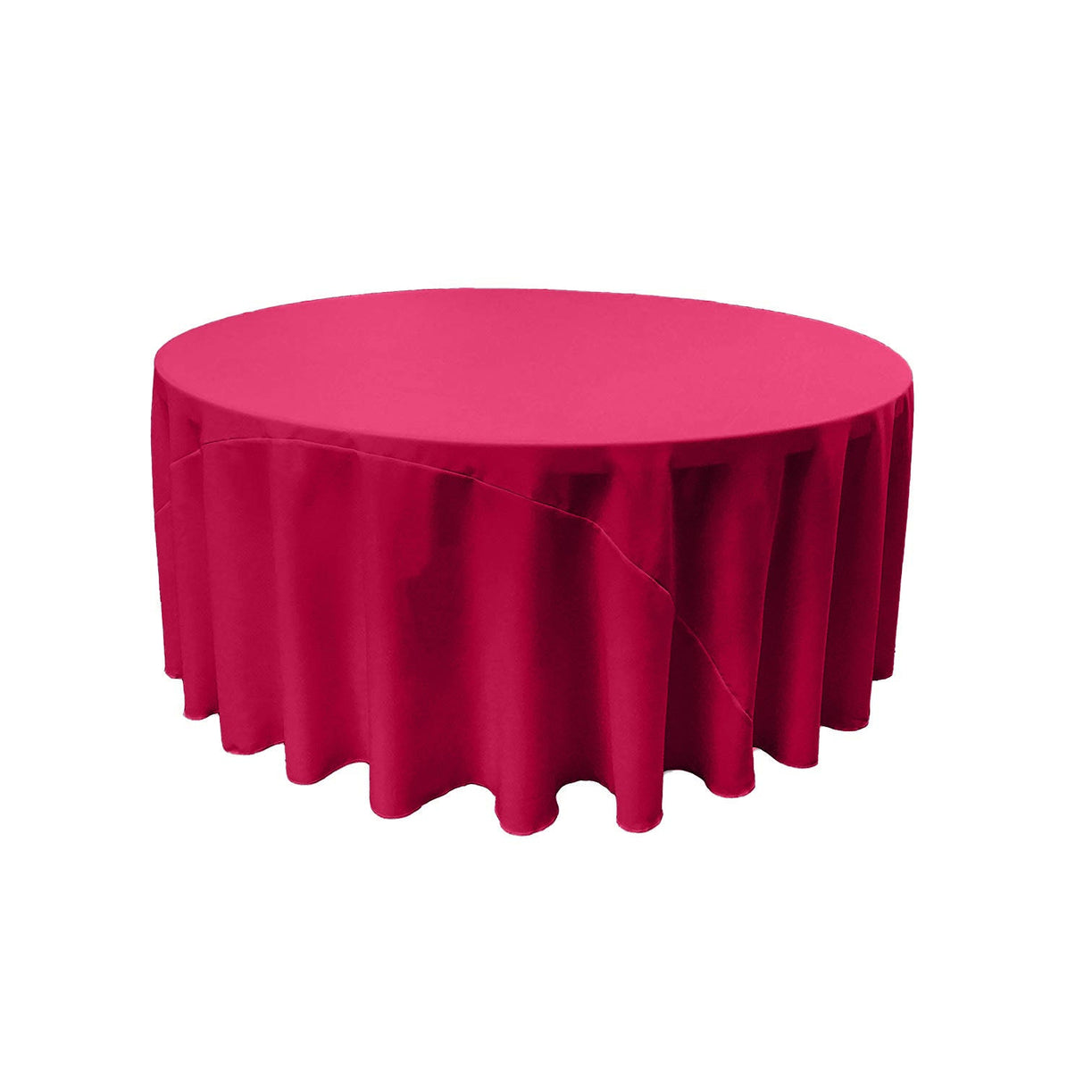 Round Poly Poplin Polyester Fabric - Seamless Round Tablecloth, 132" Diameter (1 Piece)