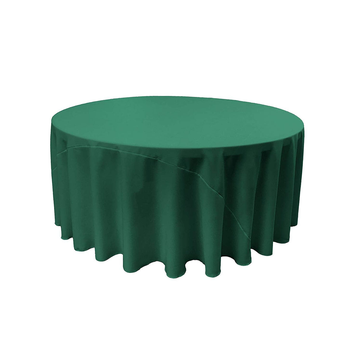 Round Poly Poplin Polyester Fabric - Seamless Round Tablecloth, 132" Diameter (1 Piece)