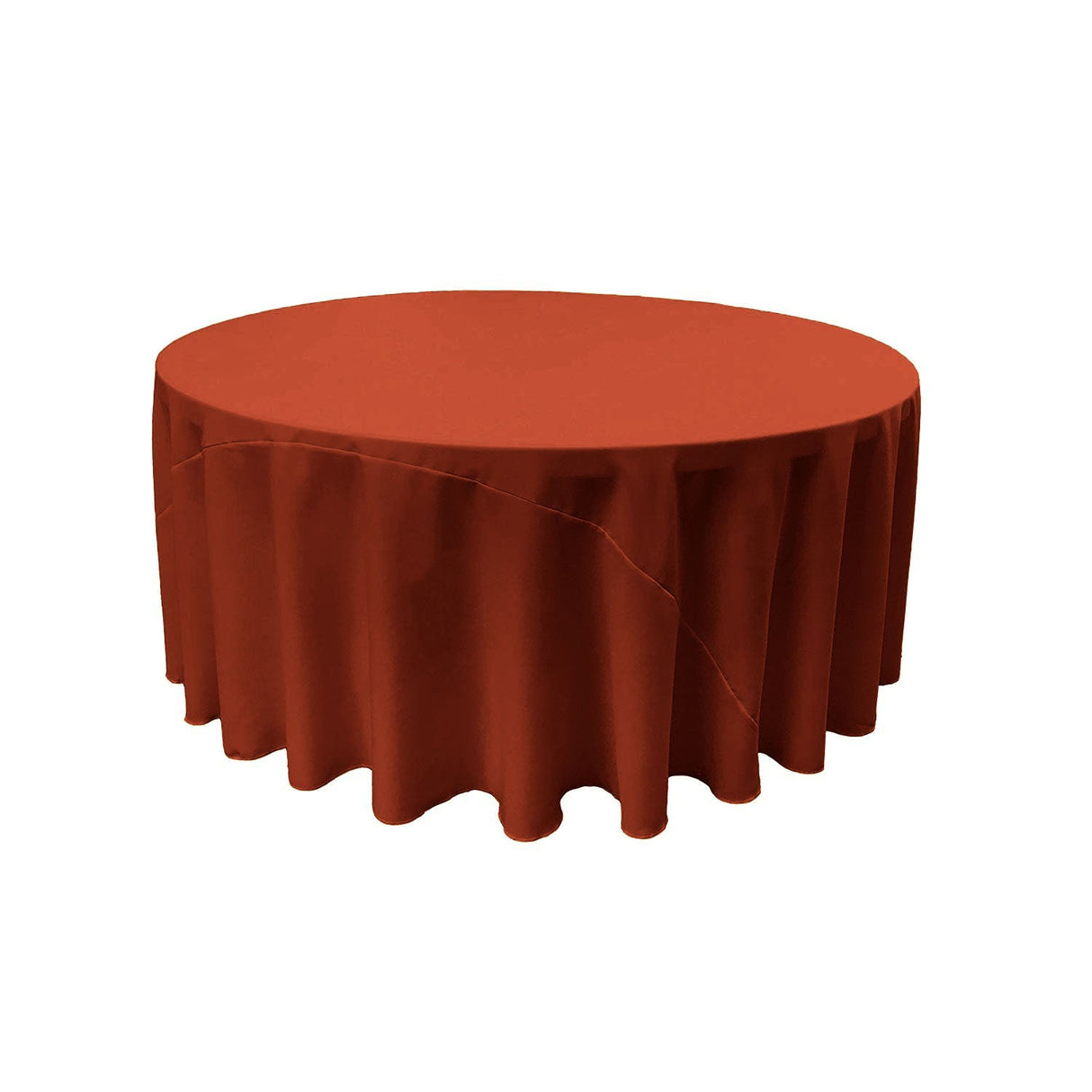 Round Poly Poplin Polyester Fabric - Seamless Round Tablecloth, 132" Diameter (1 Piece)