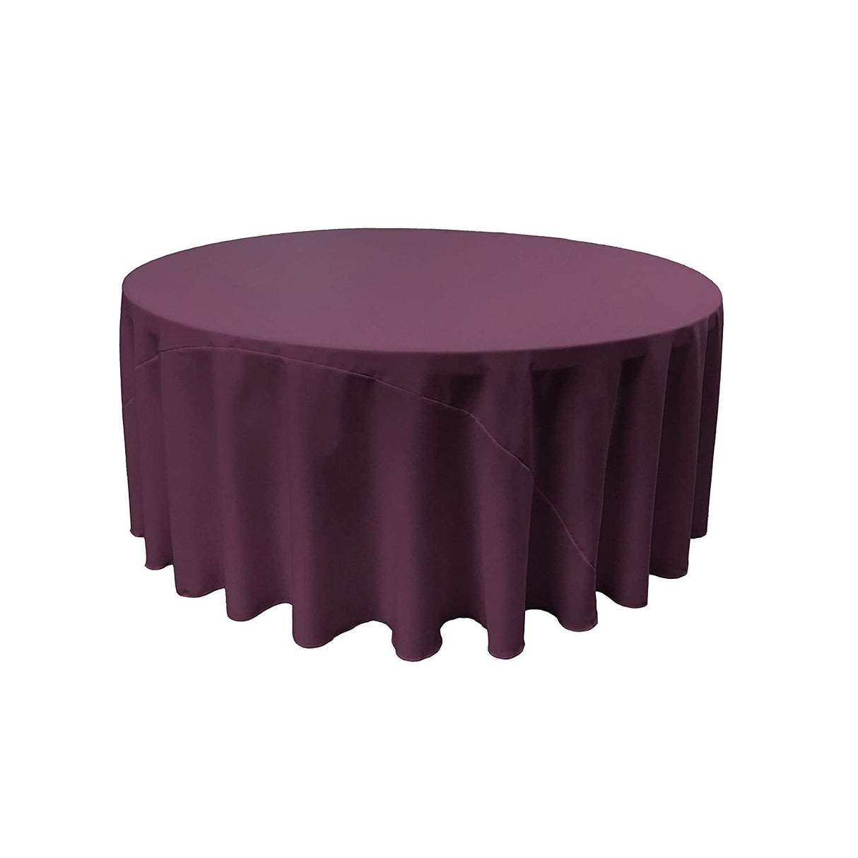 Round Poly Poplin Polyester Fabric - Seamless Round Tablecloth, 132" Diameter (1 Piece)
