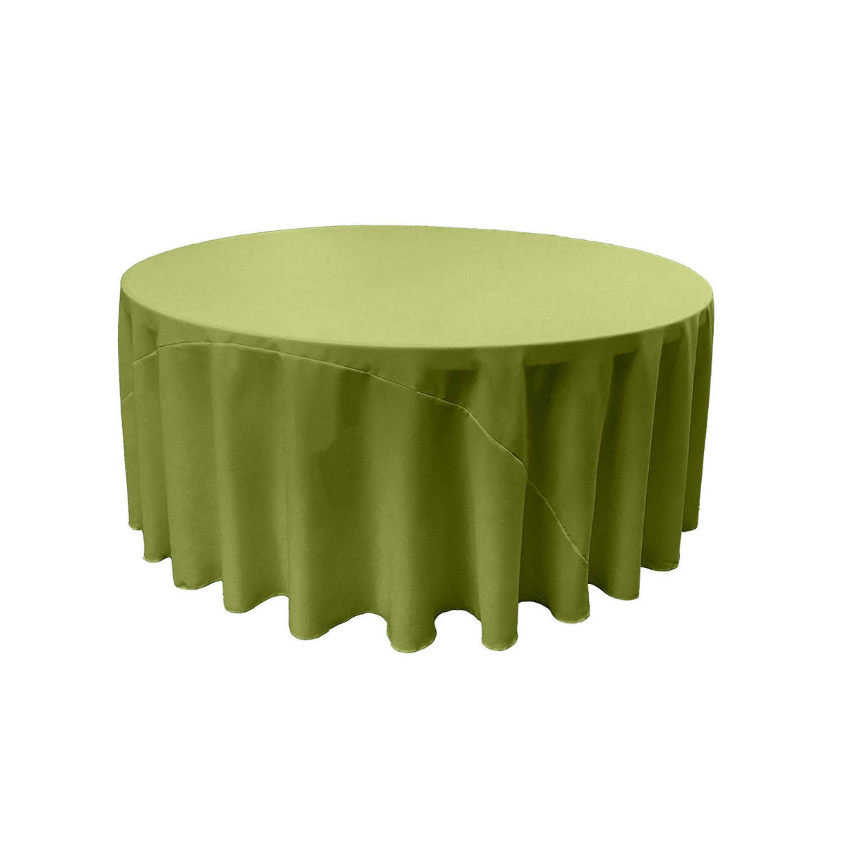 Round Poly Poplin Polyester Fabric - Seamless Round Tablecloth, 132" Diameter (1 Piece)
