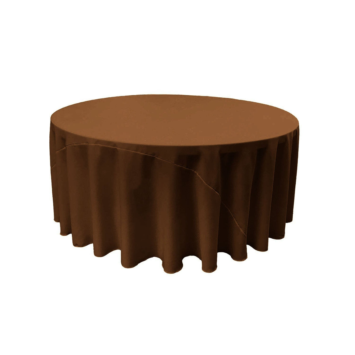 Round Poly Poplin Polyester Fabric - Seamless Round Tablecloth, 132" Diameter (1 Piece)