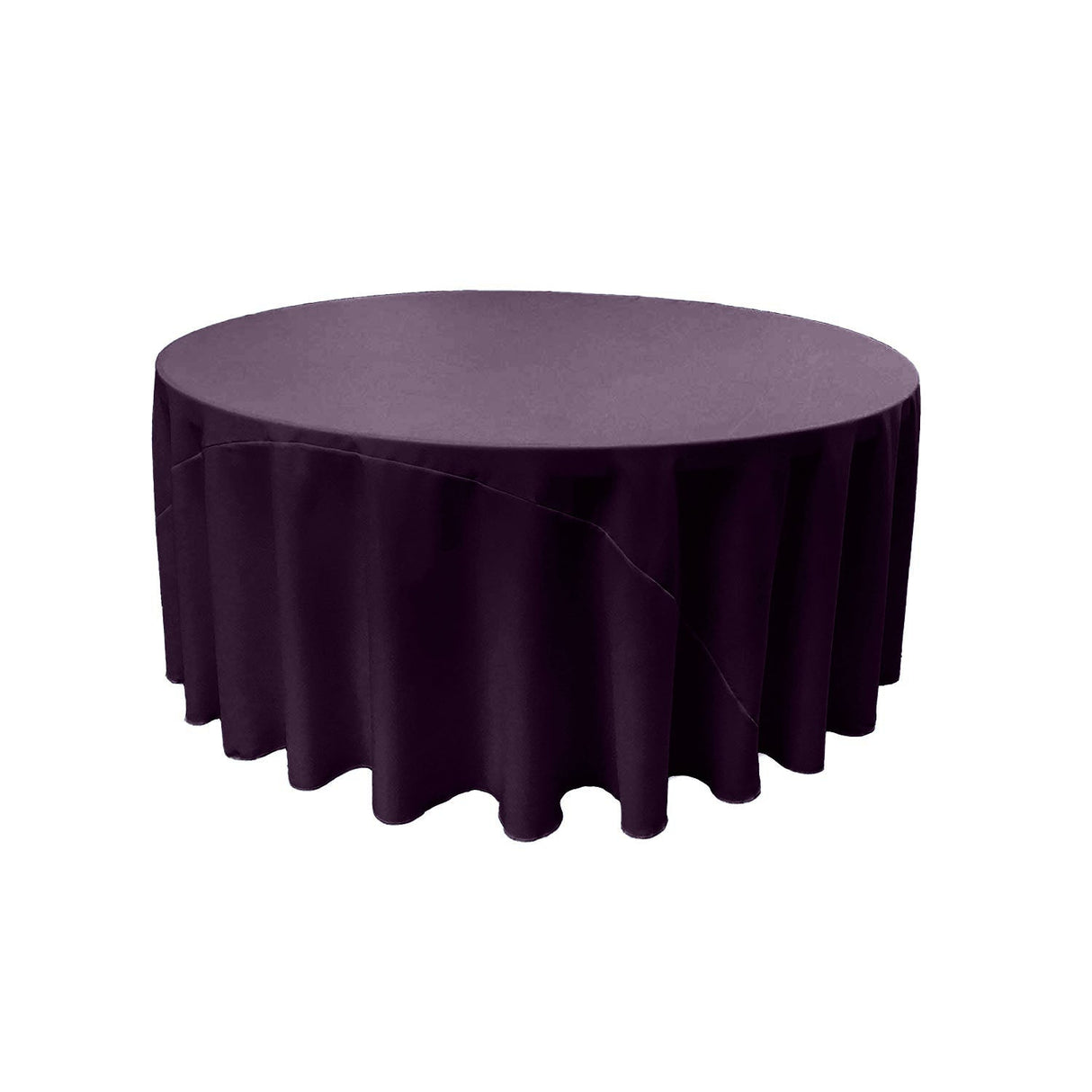 Round Poly Poplin Polyester Fabric - Seamless Round Tablecloth, 132" Diameter (1 Piece)