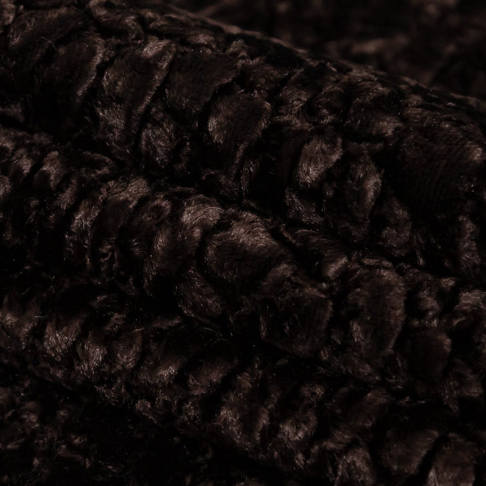 Faux Persian Lamb Fur - Brown - Annette Collection