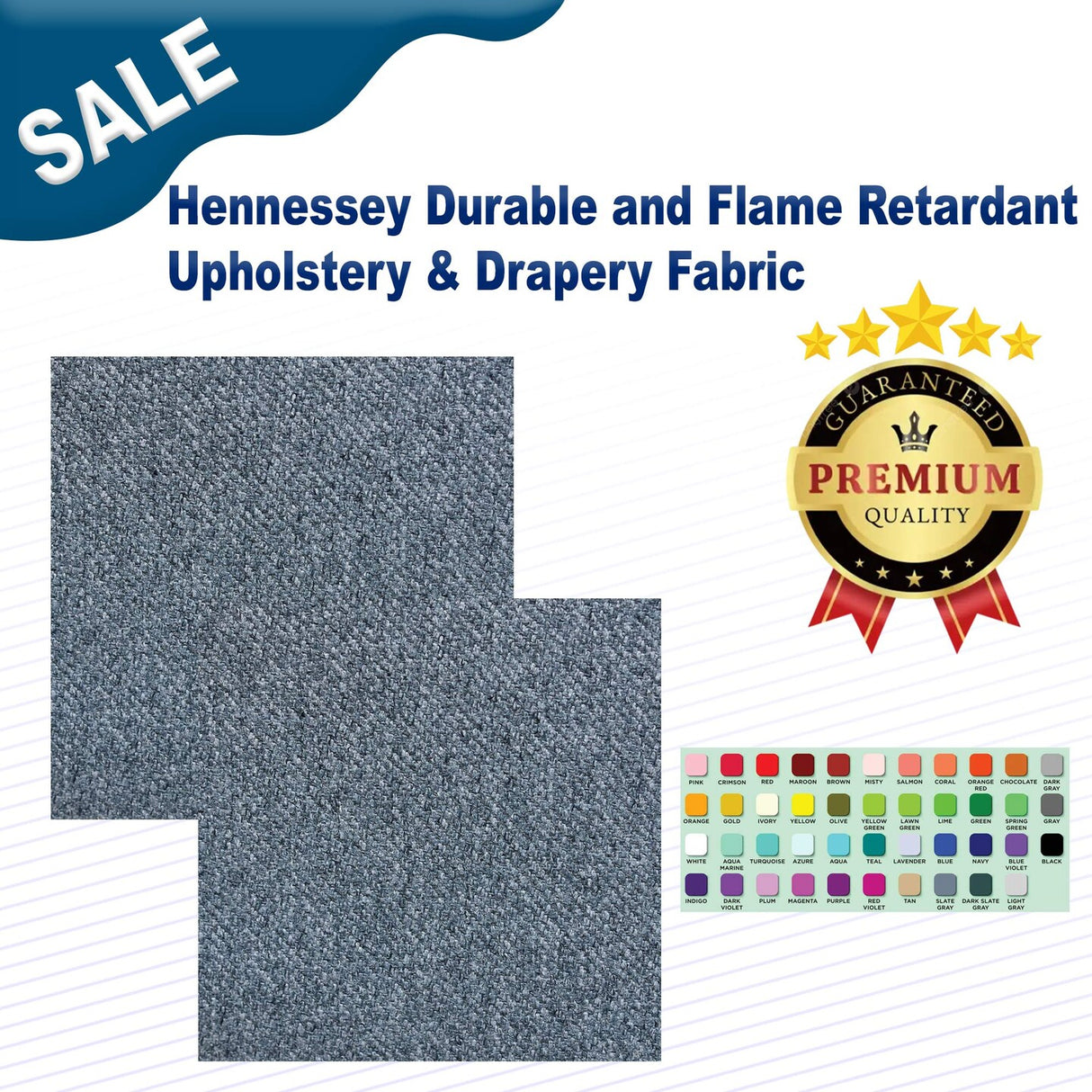 Hennessey Durable and Flame Retardant Upholstery & Drapery Fabric