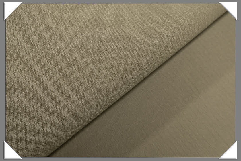 Tan Vegan Herringbone Polyester Fabric - Herringbone, Tan, 60" Width
