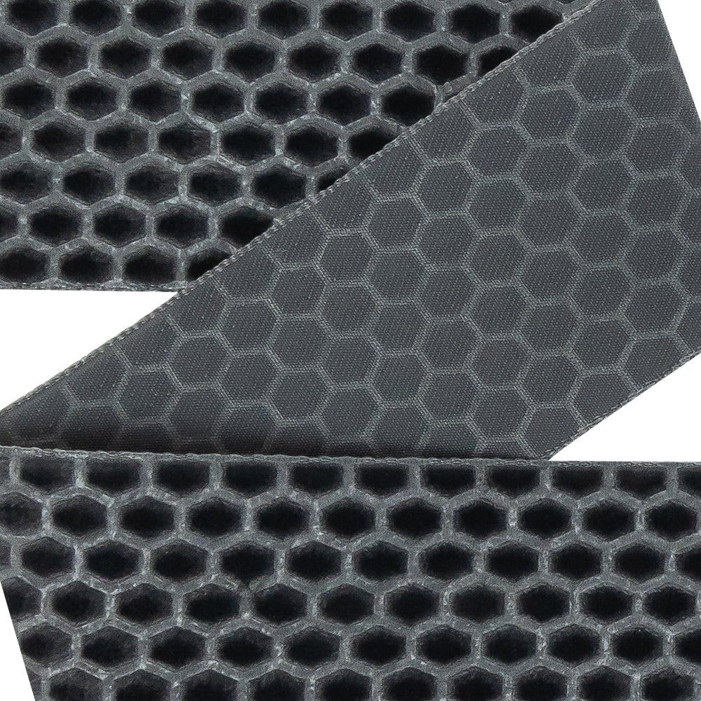 Italian Gray Honeycomb Velvet Burnout Trim - 1.4375"