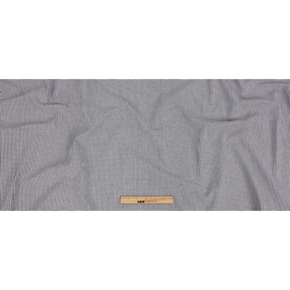 Organic Cotton Seersucker - Black Gingham - Olinda Collection