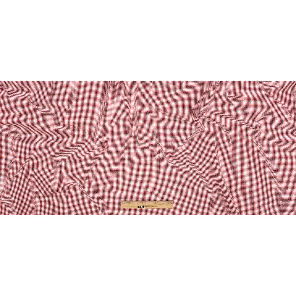 Organic Cotton Seersucker - Red Gingham - Olinda Collection