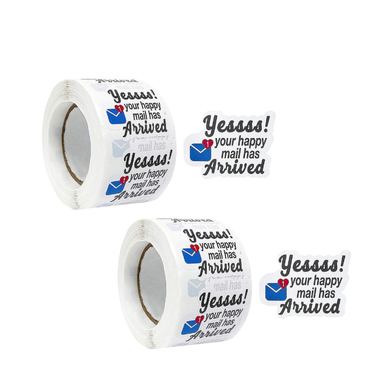 500 Pieces Wrapables Yessss Arrived Thank You Stickers Roll 1.5 Inch