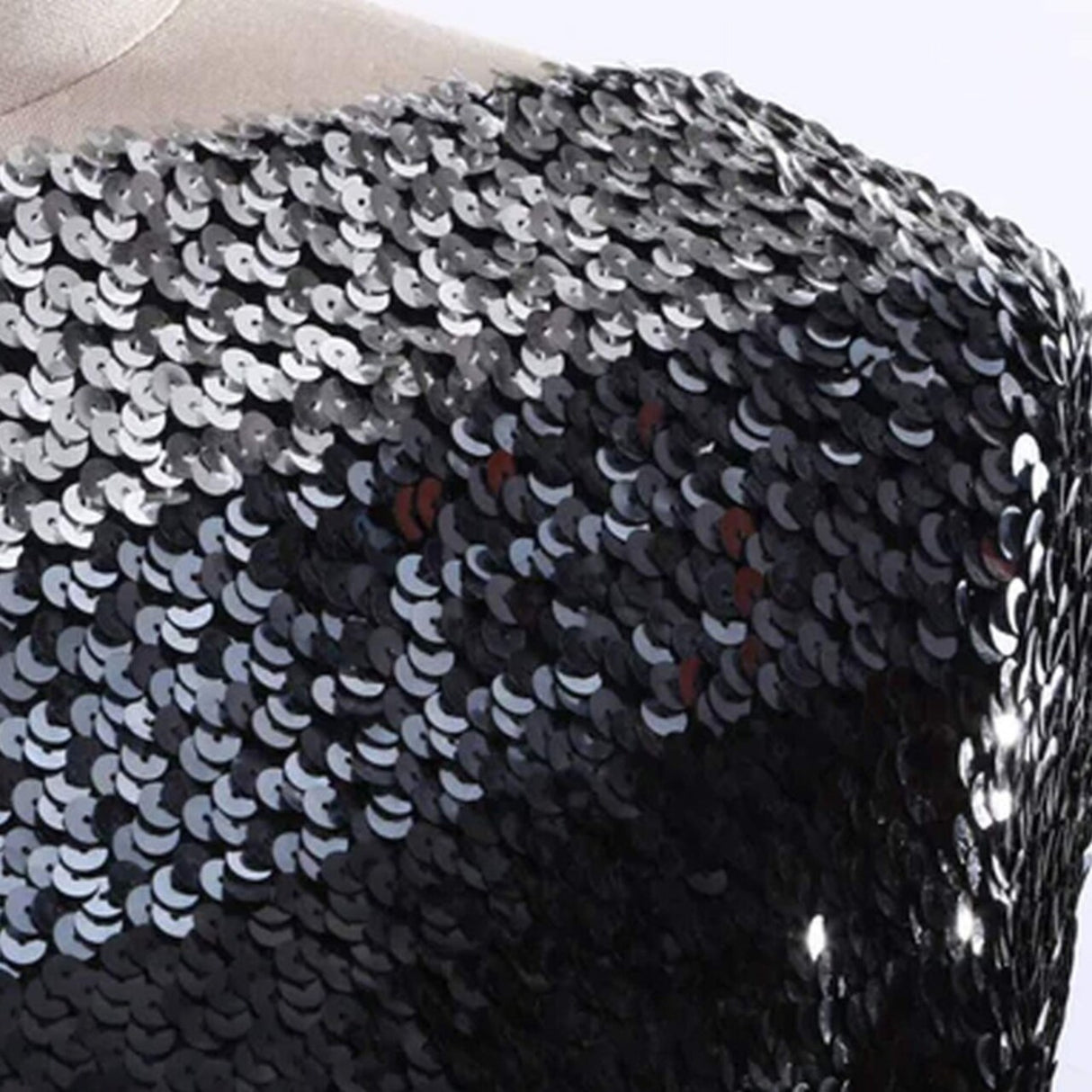 1 Yard 6.25" Silver, Gunmetal & Black Ombre Stretch Sequin Ultra Wide Trim