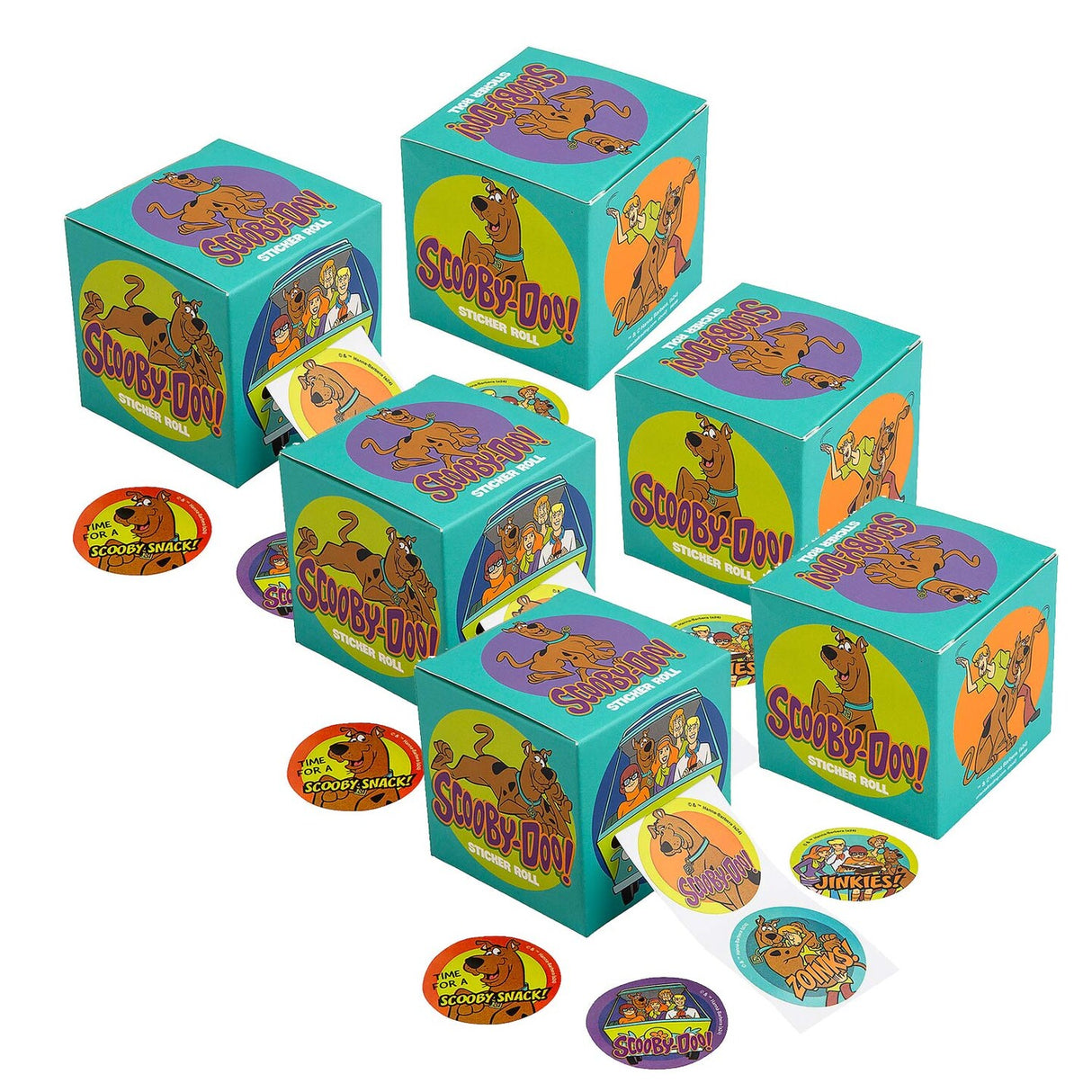 Scooby Doo Sticker Roll with Dispenser 100 Pieces