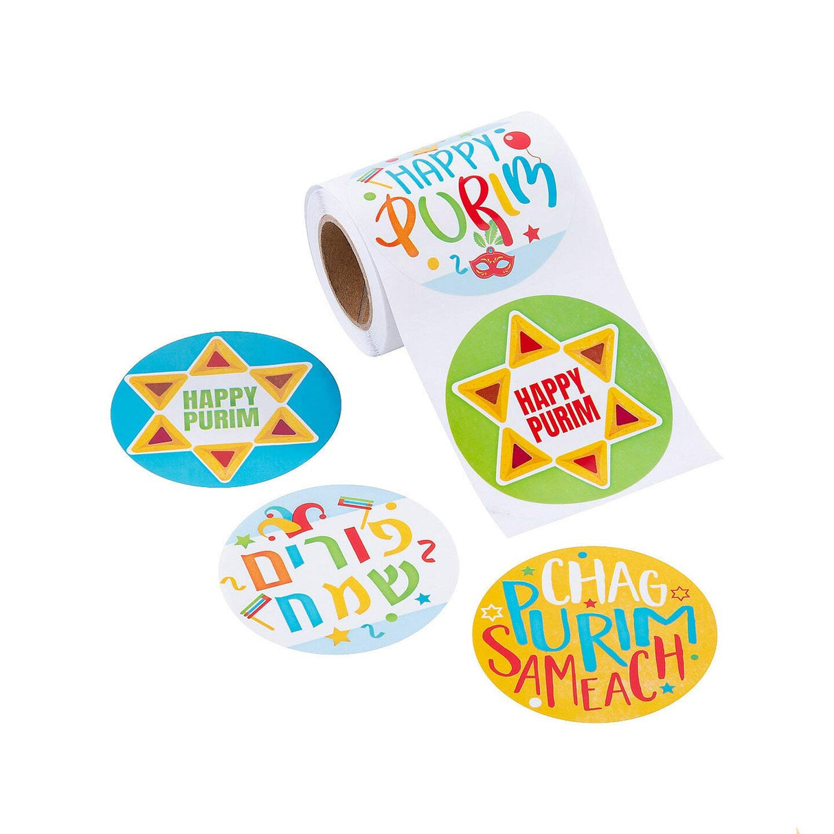 Purim Sticker Roll 100 Pieces