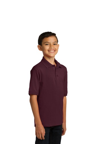 12 Pack : Port & Company® Youth Core Blend Jersey Knit Polo