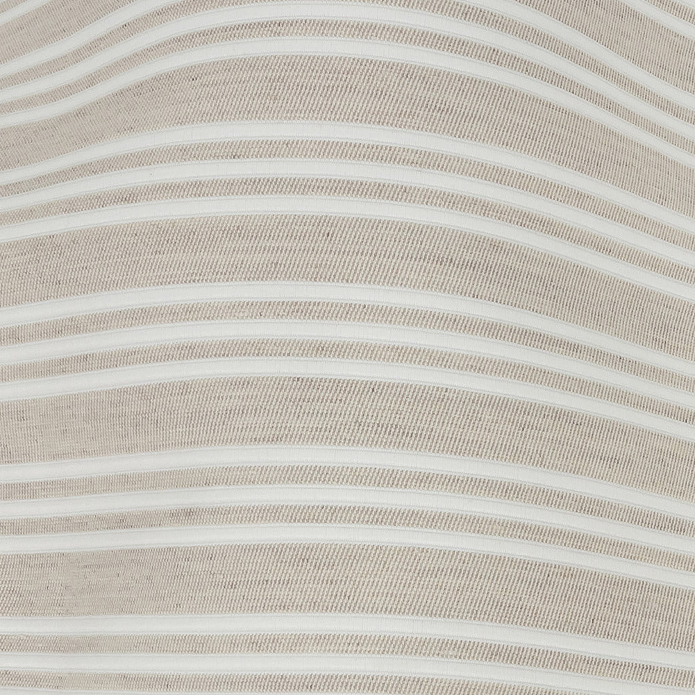 Ivory Double Wide Drapery Twill with Raised White Stripes