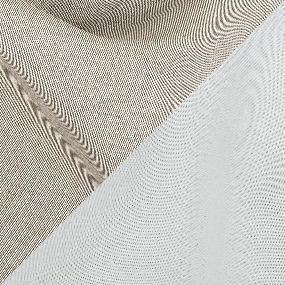 Khaki and White Reversible Double Wide Twill
