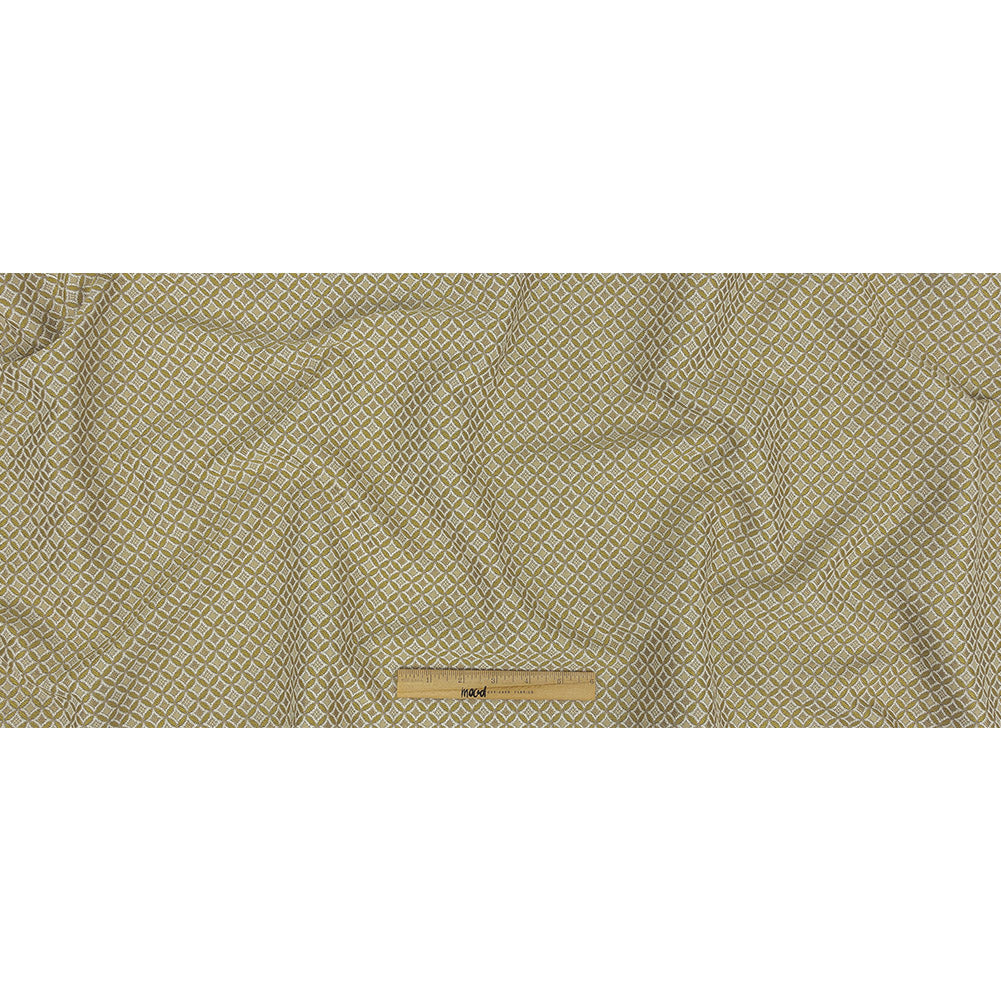 Gold Quatrefoil Blended Polyester Jacquard