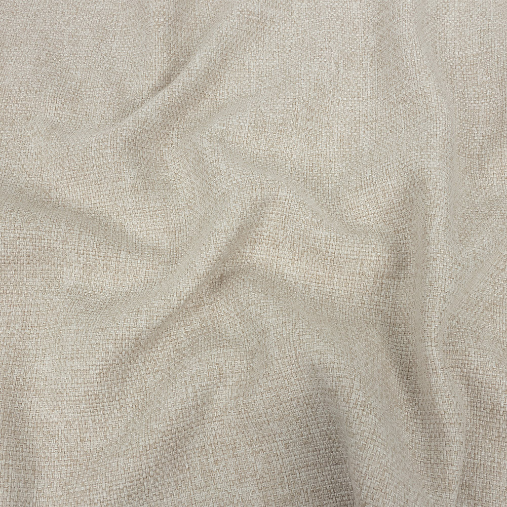 Crystal Gray Basketwoven Polyester and Cotton Home Decor Fabric