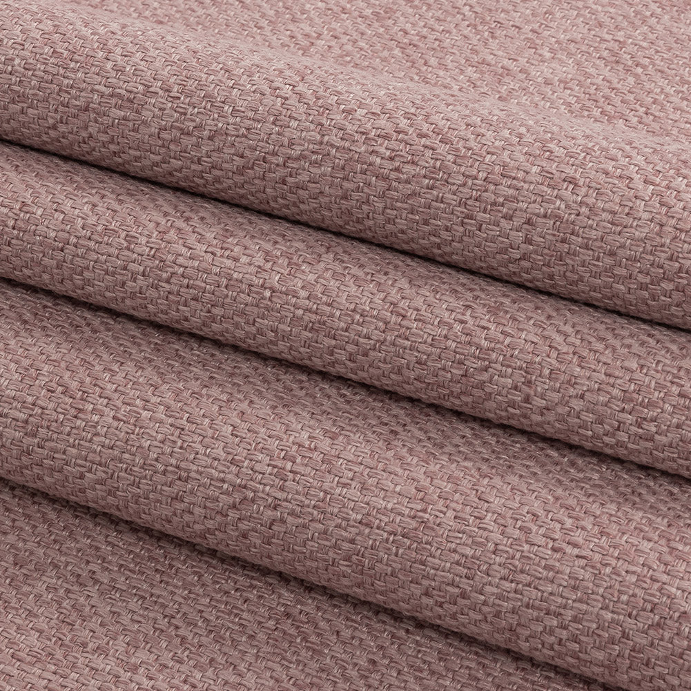 Pink Basketwoven Polyester and Cotton Home Decor Fabric