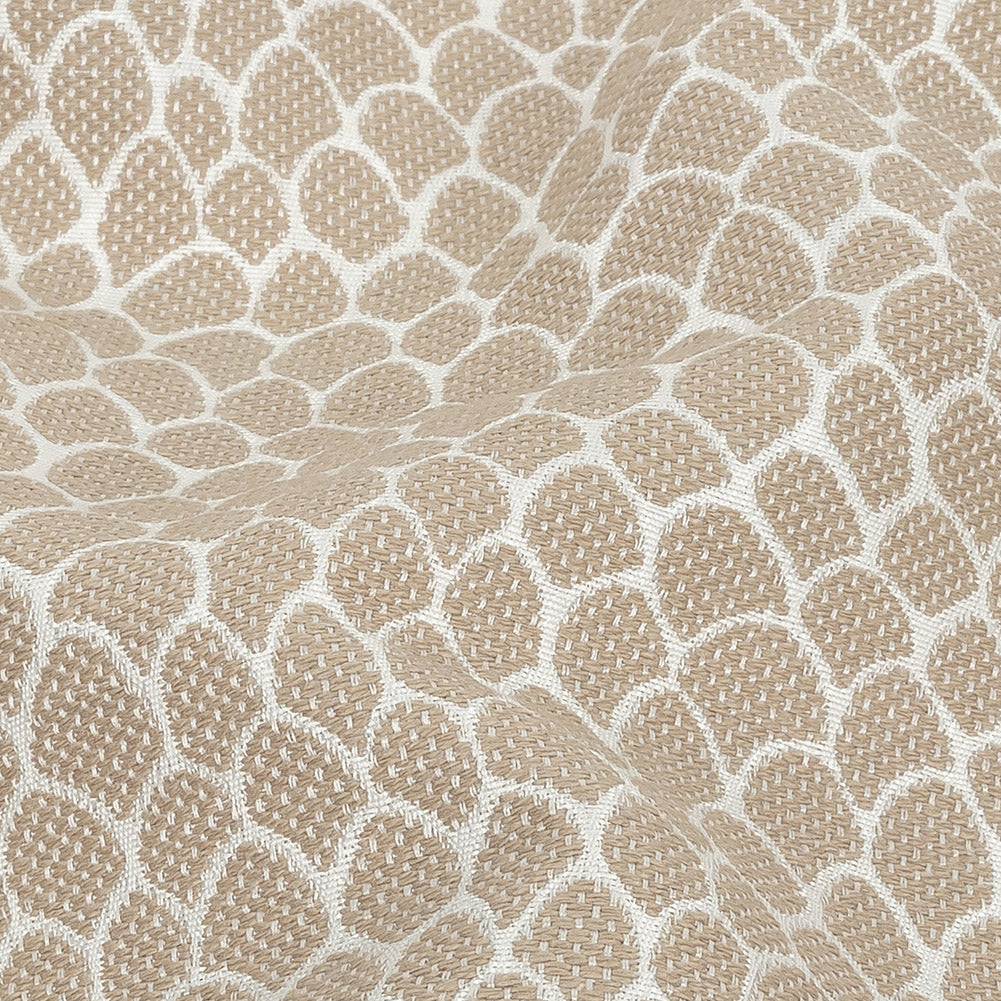 Khaki Scaled Blended Polyester Jacquard