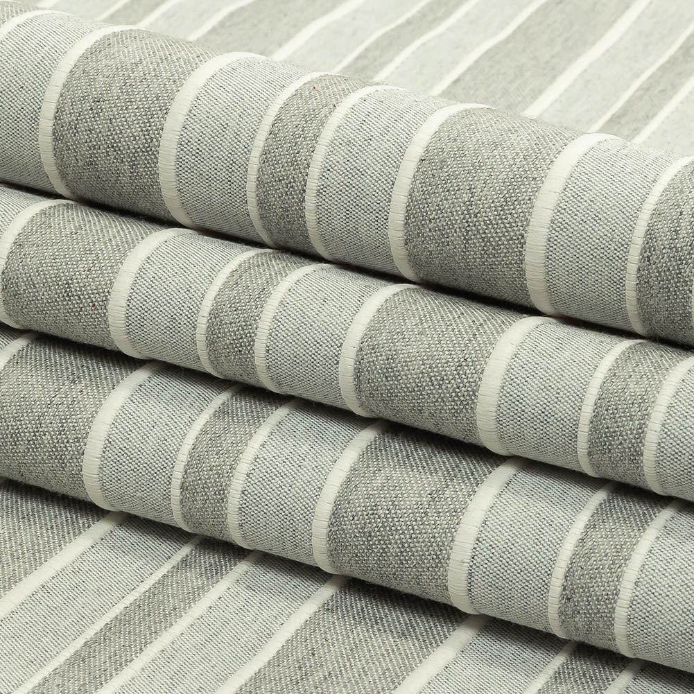 Gray and Sugar Swizzle Tactile Striped Woven