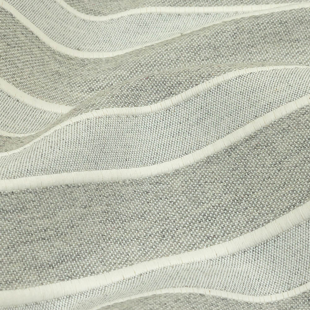 Gray and Sugar Swizzle Tactile Striped Woven