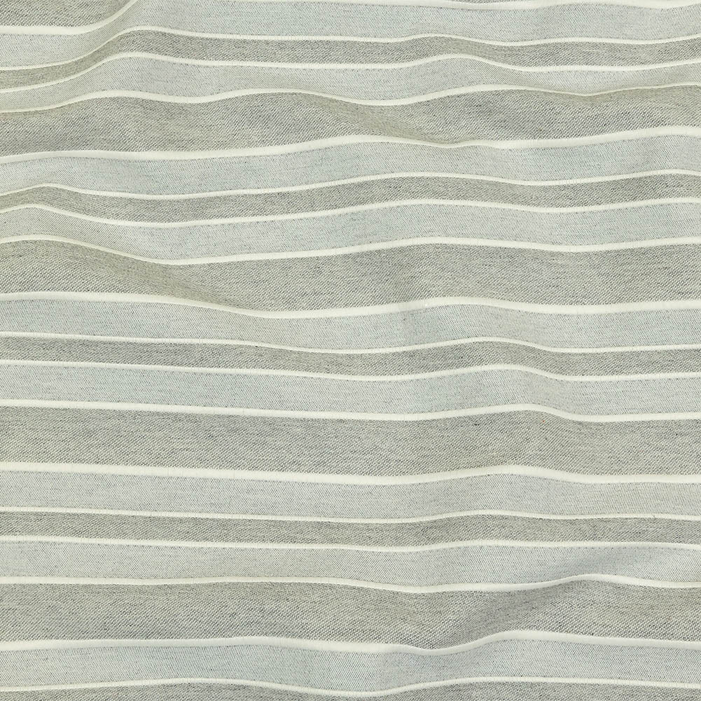 Gray and Sugar Swizzle Tactile Striped Woven