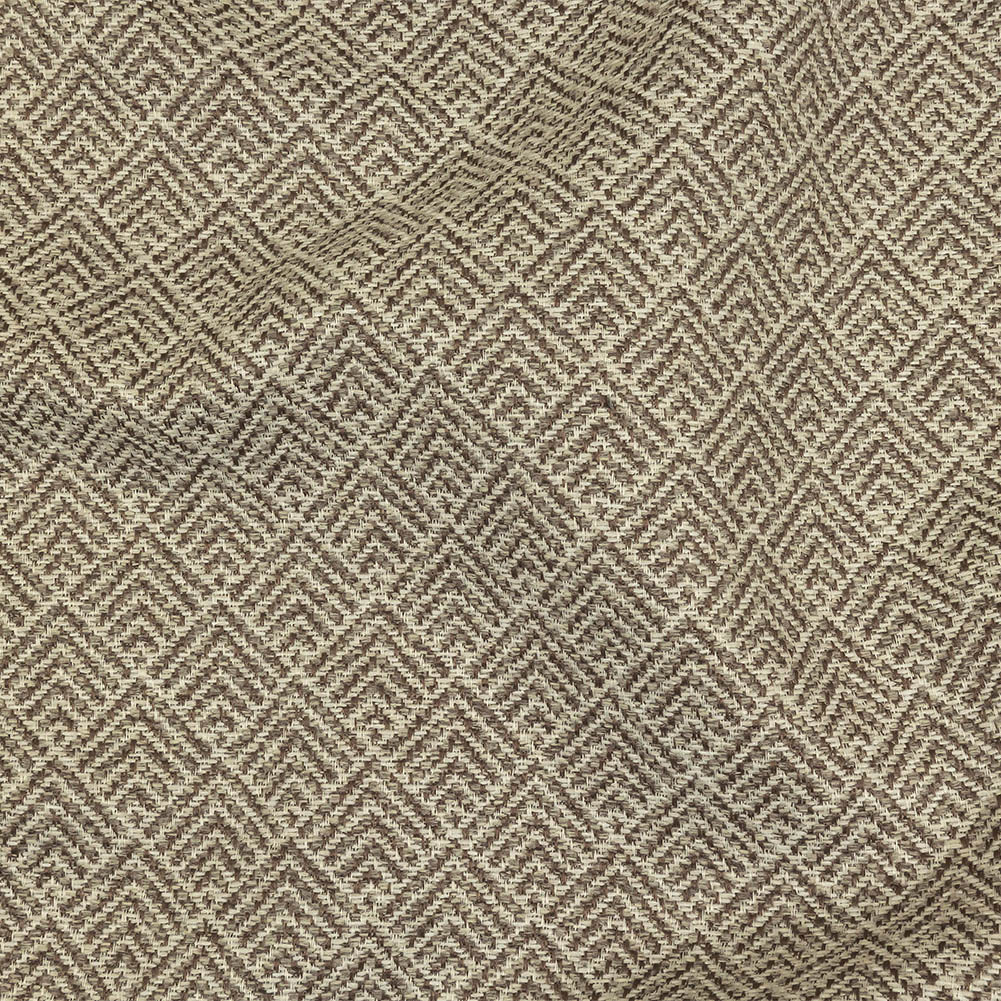 Dusty Brown and White Diamonds Upholstery Tweed