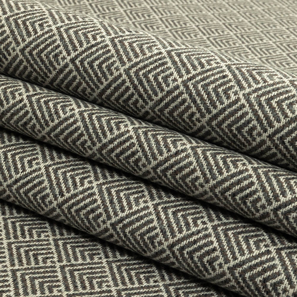 Gray and White Diamonds Upholstery Tweed