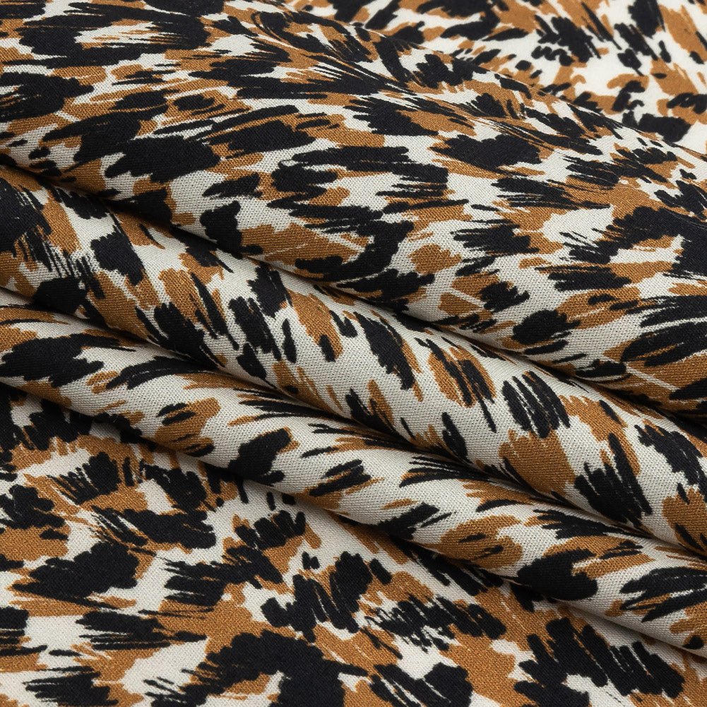Mood Exclusive Tan Fanciful Furs Cotton Poplin
