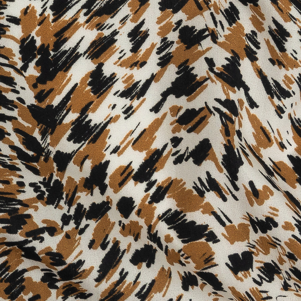 Mood Exclusive Tan Fanciful Furs Cotton Poplin