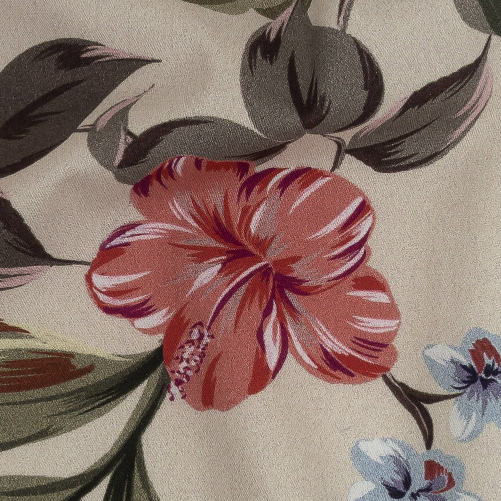 Mood Exclusive Whitecap Gray Painted Paradise Stretch Cotton Twill