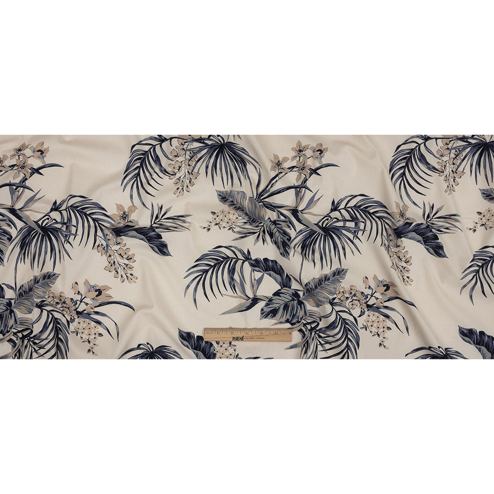Mood Exclusive Ivory Soft Shadows Stretch Cotton Twill
