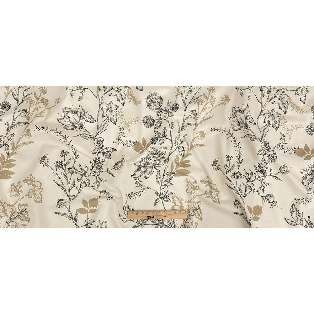 Mood Exclusive Pale Beige Curious Consideration Stretch Cotton Sateen