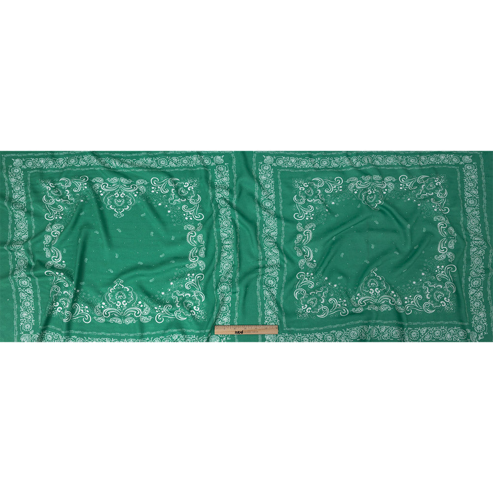 Polka Dotted Viscose Jacquard Panel - Green Floral Bandana - Mood Exclusive Dauntless Disguise