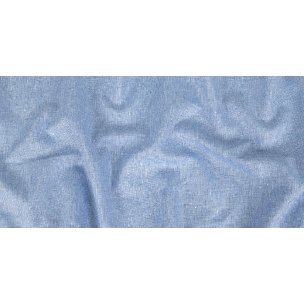 Lightweight Linen Chambray - Heathered Blue Heron - Minerva Collection