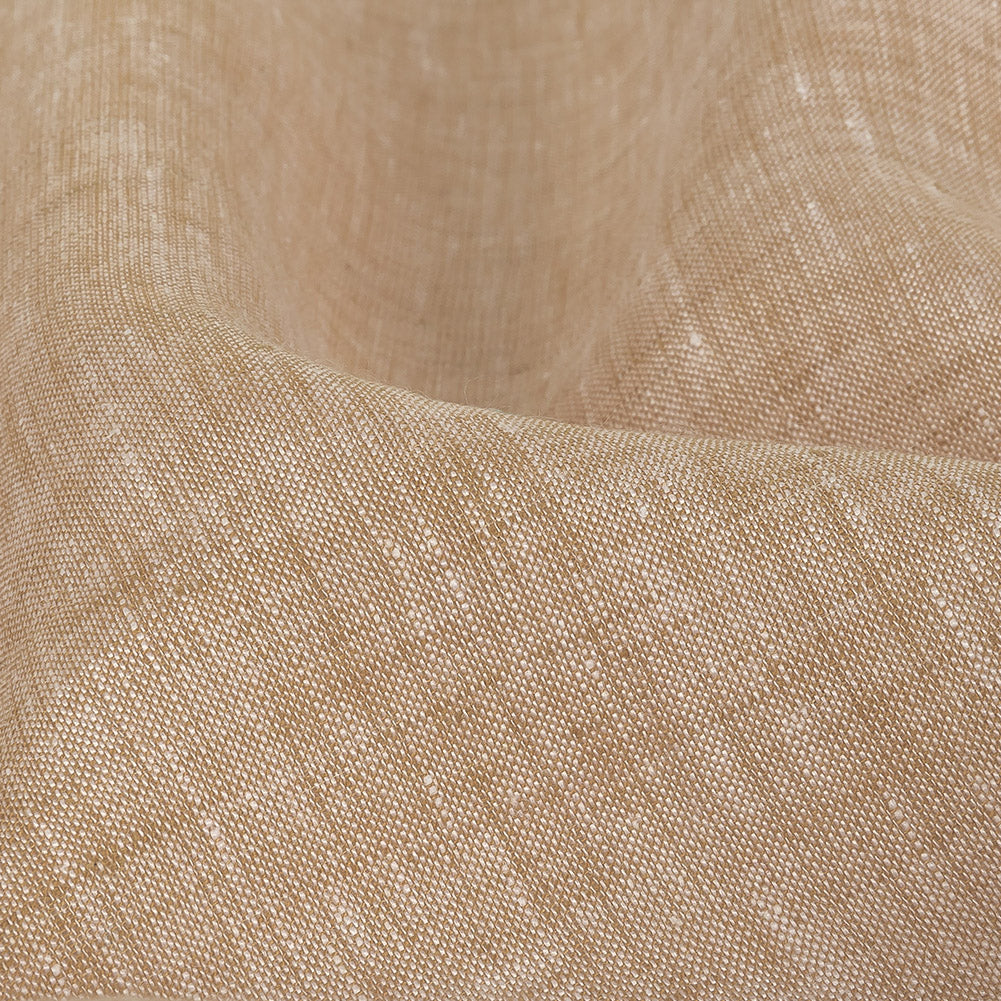 Lightweight Linen Chambray - Heathered Warm Sand - Minerva Collection