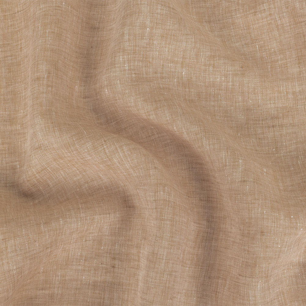 Lightweight Linen Chambray - Heathered Warm Sand - Minerva Collection