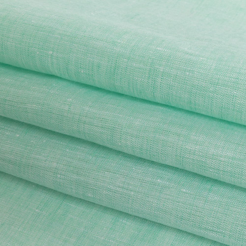 Lightweight Linen Chambray - Heathered Mint - Minerva Collection