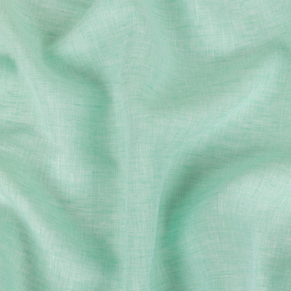 Lightweight Linen Chambray - Heathered Mint - Minerva Collection