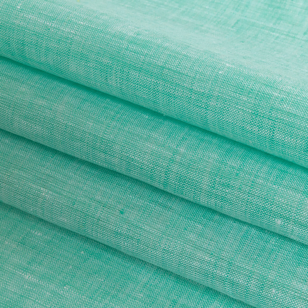 Lightweight Linen Chambray - Heathered Cascade - Minerva Collection