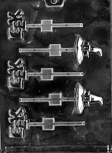Witch Hat and "EEK" Lolly Chocolate Mold - LPH042