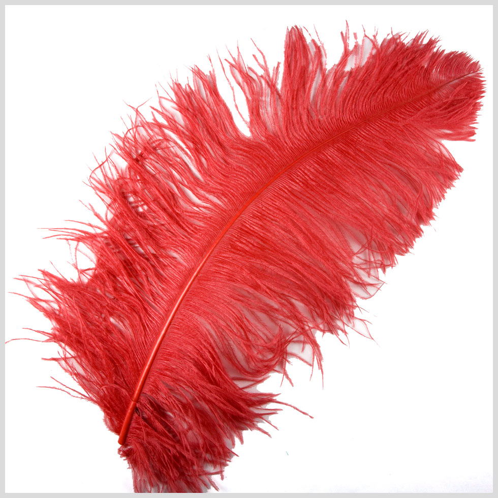 18"-21" Red Ostrich Feather