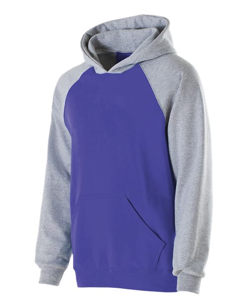 Youth Cotton/Poly Fleece Banner Hooded Sweatshirt