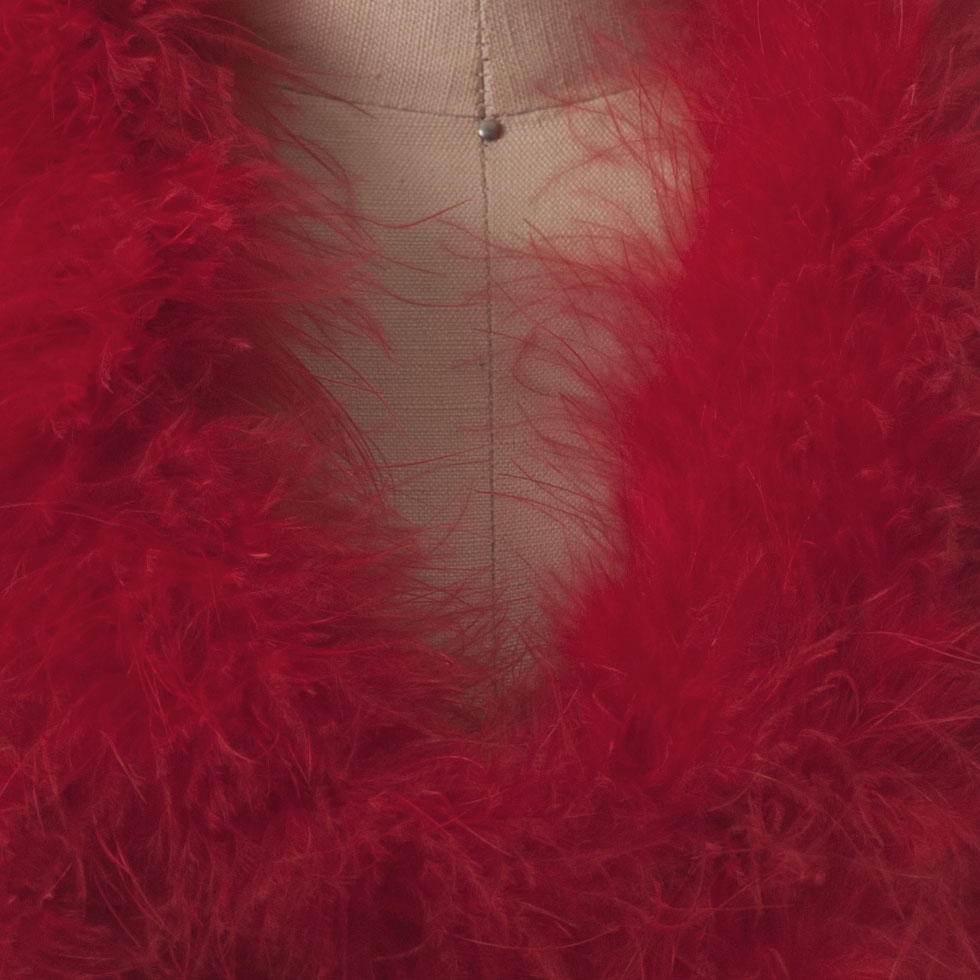 Red Marabou Turkey Feather Boa