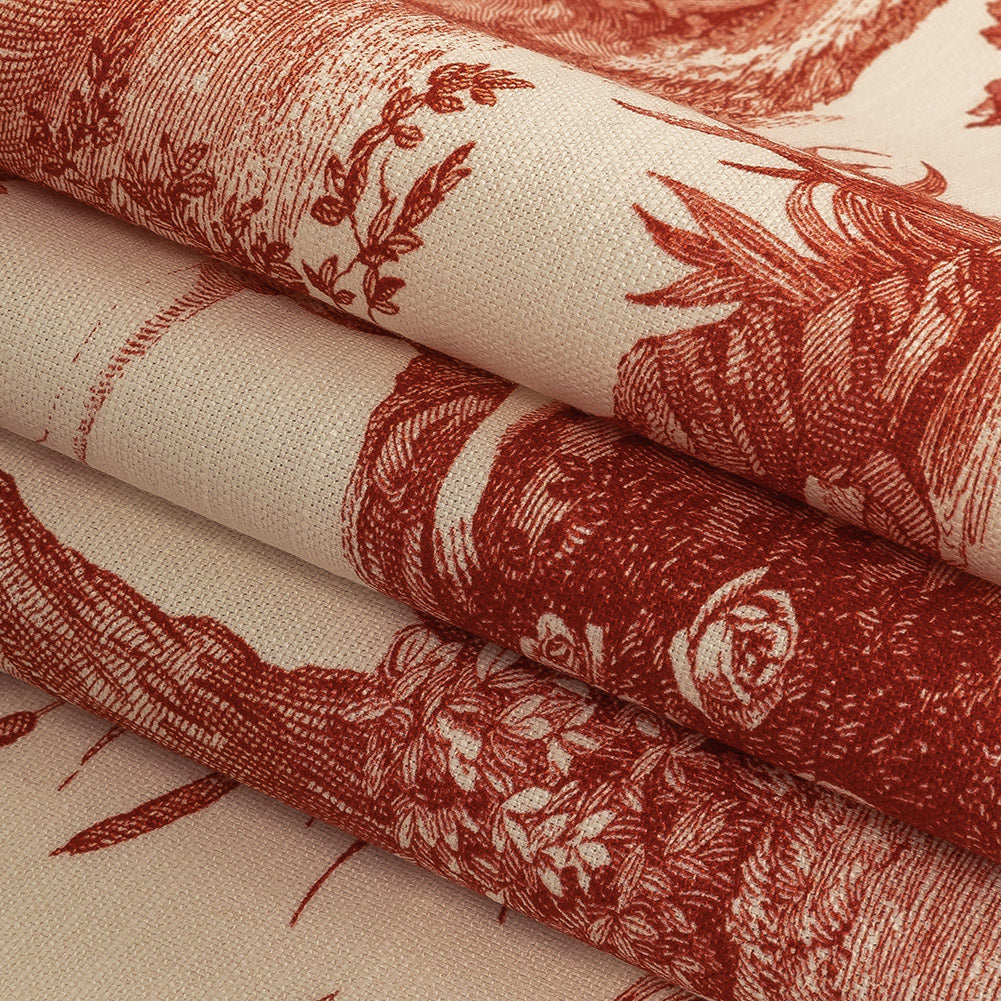 Victoria Amaryllis Toile Printed Cotton Canvas