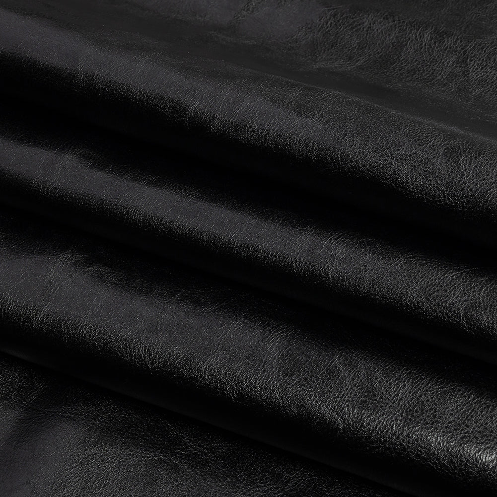 Black Textured Faux Leather