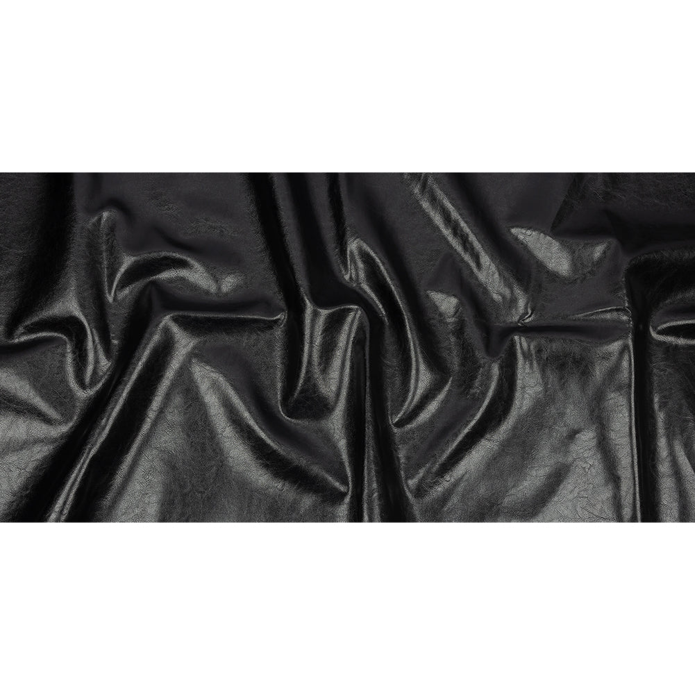 Black Textured Faux Leather