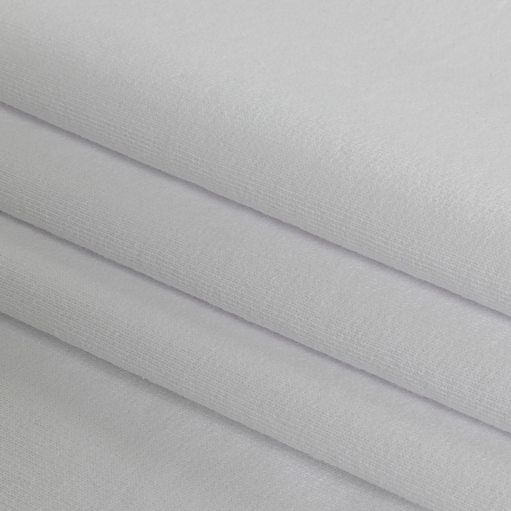 Cotton French Terry Knit - White - Elida Collection