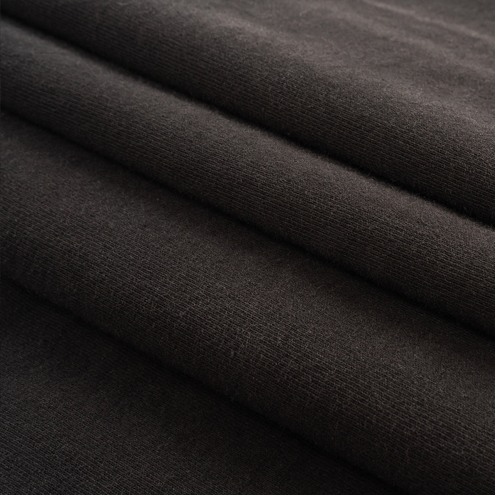 Cotton French Terry Knit - Black - Elida Collection